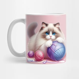 Cute Fluffy Ragdoll Cat Mug